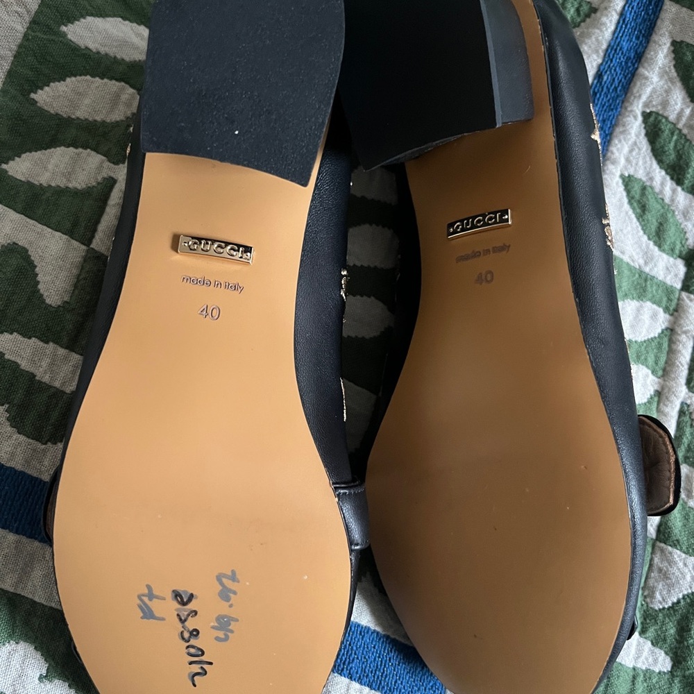 Gucci Italian Leather Heeled Loafers - Picture 4 of 7